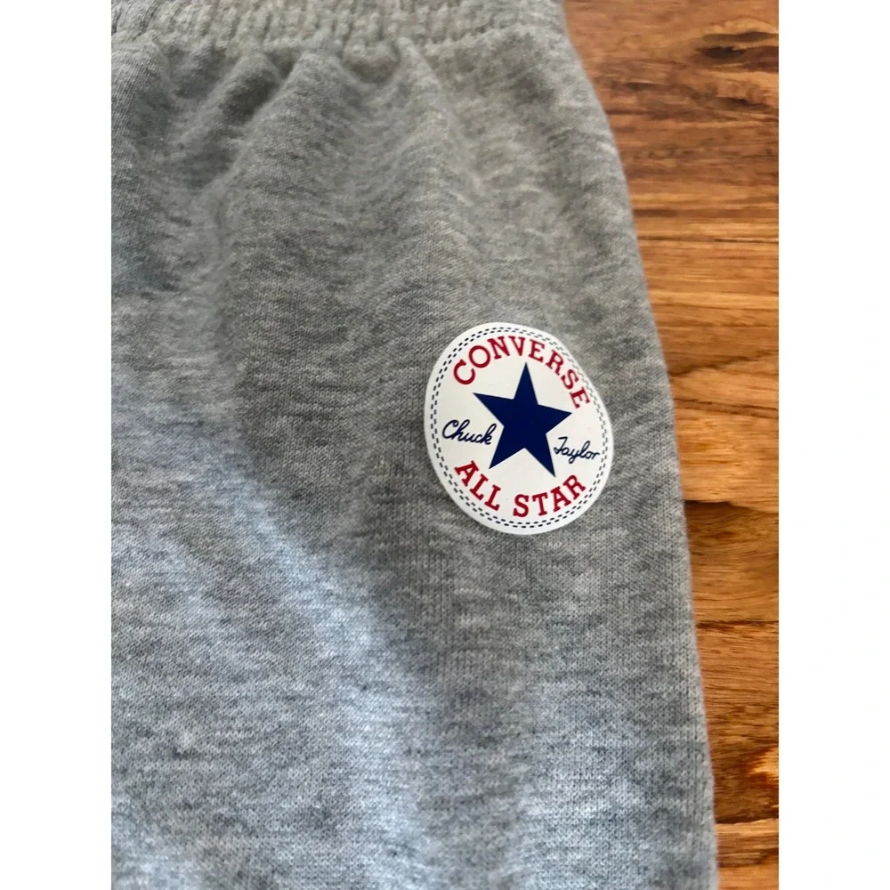 Converse Baby Boy 12M Dinosaur Hoodie and Jogger Pants Set Blue Gray 2 Piece